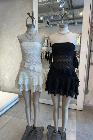 SKORT ENCAJE CON VOLADOS - Art.537