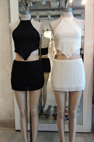 TOP CUELLO AMERICANO CROCHET DESAGUJADO - Art.1034