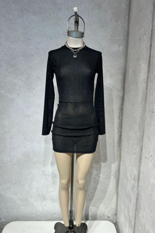 VESTIDO ML LUREX TRANSPARENTE - Art.706